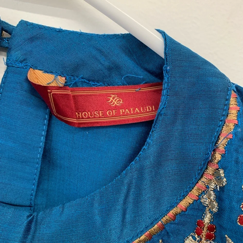 Indian Kurta Tunic Top w/ embroidery - Picture 2 of 5